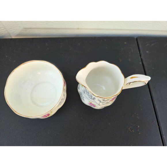Royal Albert Conway Bone China Creamer & Sugar Bowl Set England - Picture 2 of 4